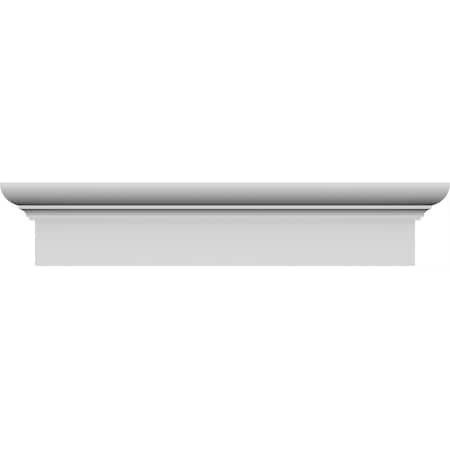 Ekena Millwork 150" Bottom Width x 154 3/4" Top Width x 6 1/4"H x 1 3/4"P Strickland Crosshead CRH06X150ST-1